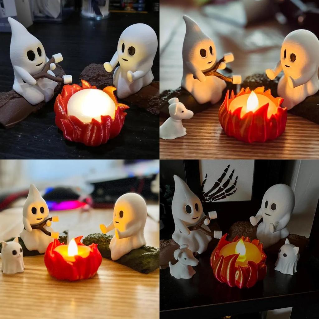Ghost And Animal Resin Art Collectible Halloween Decoration For Home Or Party