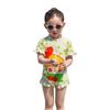 New Two-Tone Cartoon One-Piece Swimsuit for Girls - Stylish Beachwear for Vacations