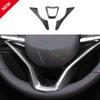 For Cadillac XT6 2020-22 Carbon Fiber Car Steering Wheel U Type Cover Trim 3PCS