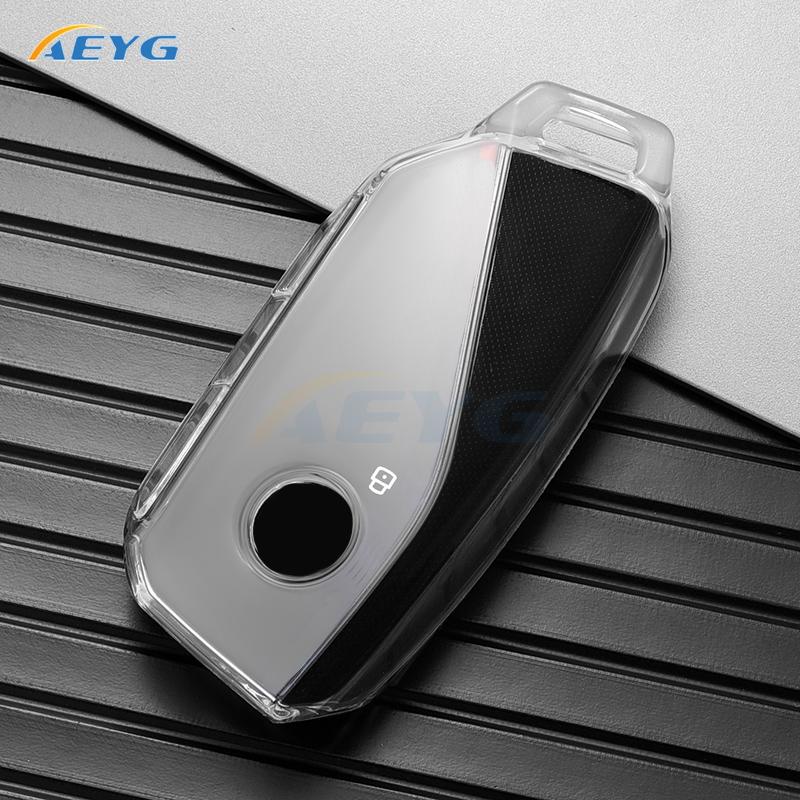 

Tpu Car Key Case Cover Shell Fob For Bmw Series 7 735I 740Li X7 X1 U11 I7 G07 Lci Xm Key Chain Accessories