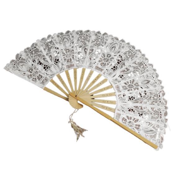 

Складной веер Yousheng Складной устойчивый вал вентилятора Гладкое открытие Удобная ручка Полая кружевная отделка с кисточкой Сценическое представление Танцующий веер Вечеринка бежевый