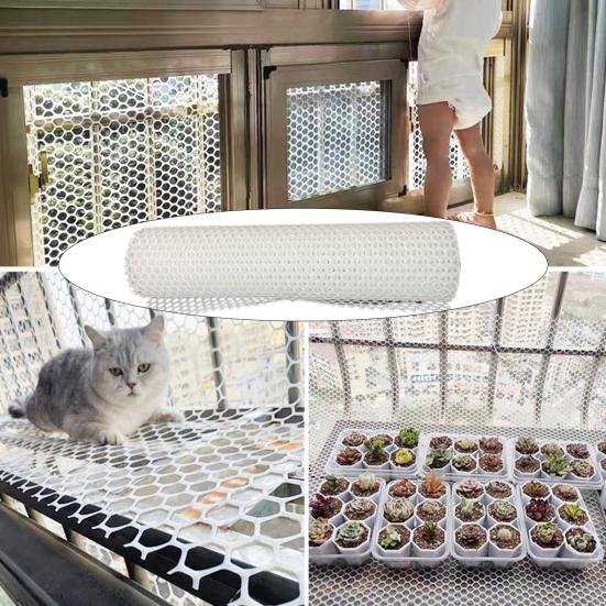 Cat Safety Mesh Good Toughness Cut Freely Plastic Baby Pet Balcony Window Netting Anti-Fall Mesh Home Supplies