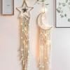 Macrame Dream Catcher Boho Home Decor Moon Ramadan Decoration Macrame Wall Hanging Baby Nordic Room Decoration Kids Nursery