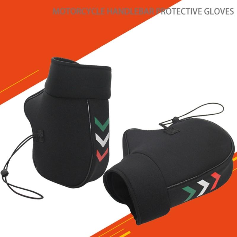 Motorcycle Handlebar Gloves Muff for Cold Weather Riding Mittens Windproof E-Bike Handguards Hand Protectors Covers 2pcs