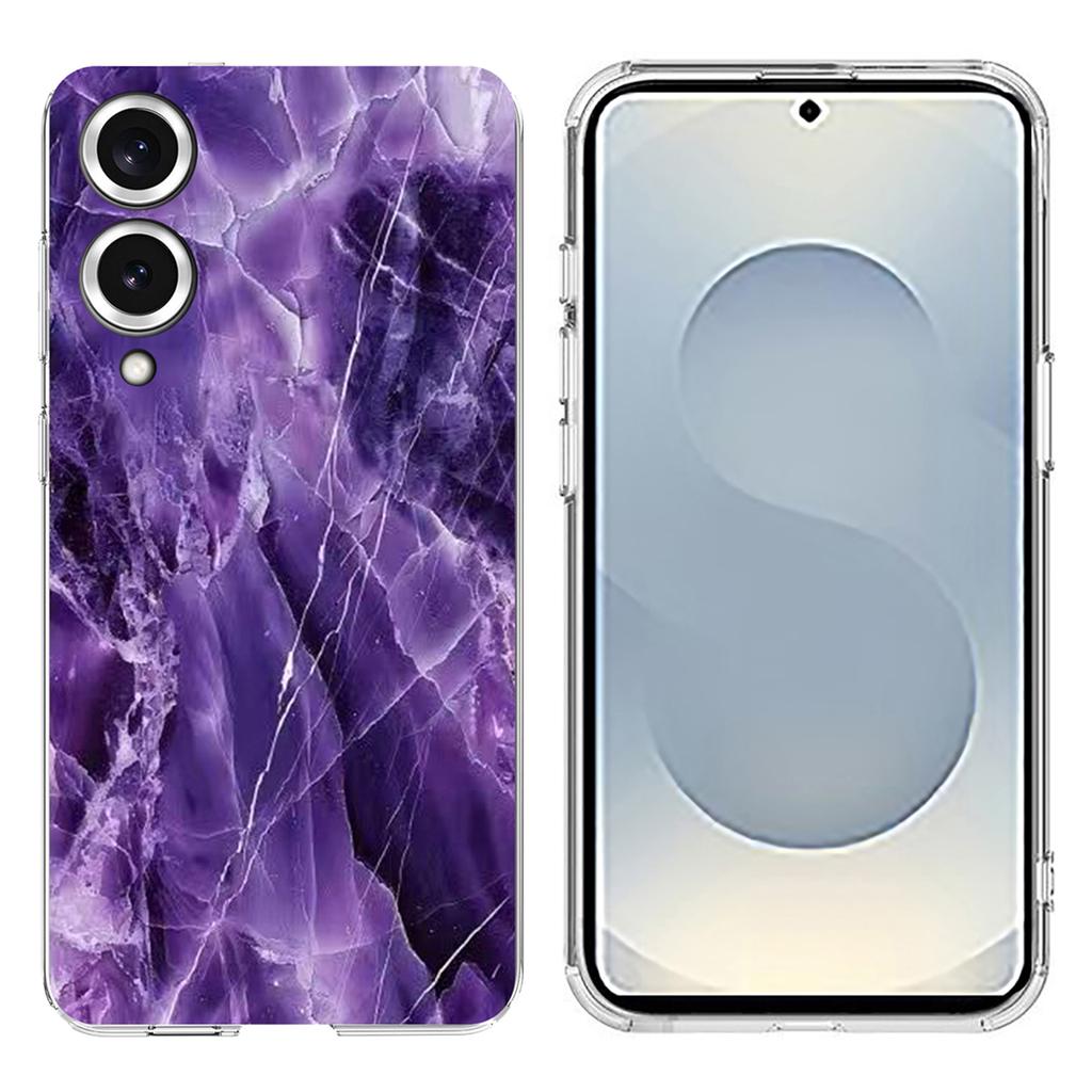 Soft TPU Case for Samsung Galaxy S25 Edge Marble Pattern Printing Phone Cover