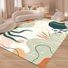 Area Rugs Washable Non-Slip, Cute Soft Kids Nursery Rug, Abstract Botanical Print Carpet for Living Room Bedroom Dining Room