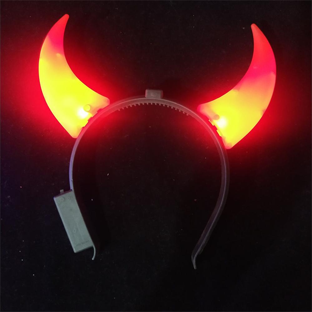 Flashing LED Costume Headbands Light Up Festive LED Headbands Novelty Headbands LED Devil Horns Headband For Party Accessories