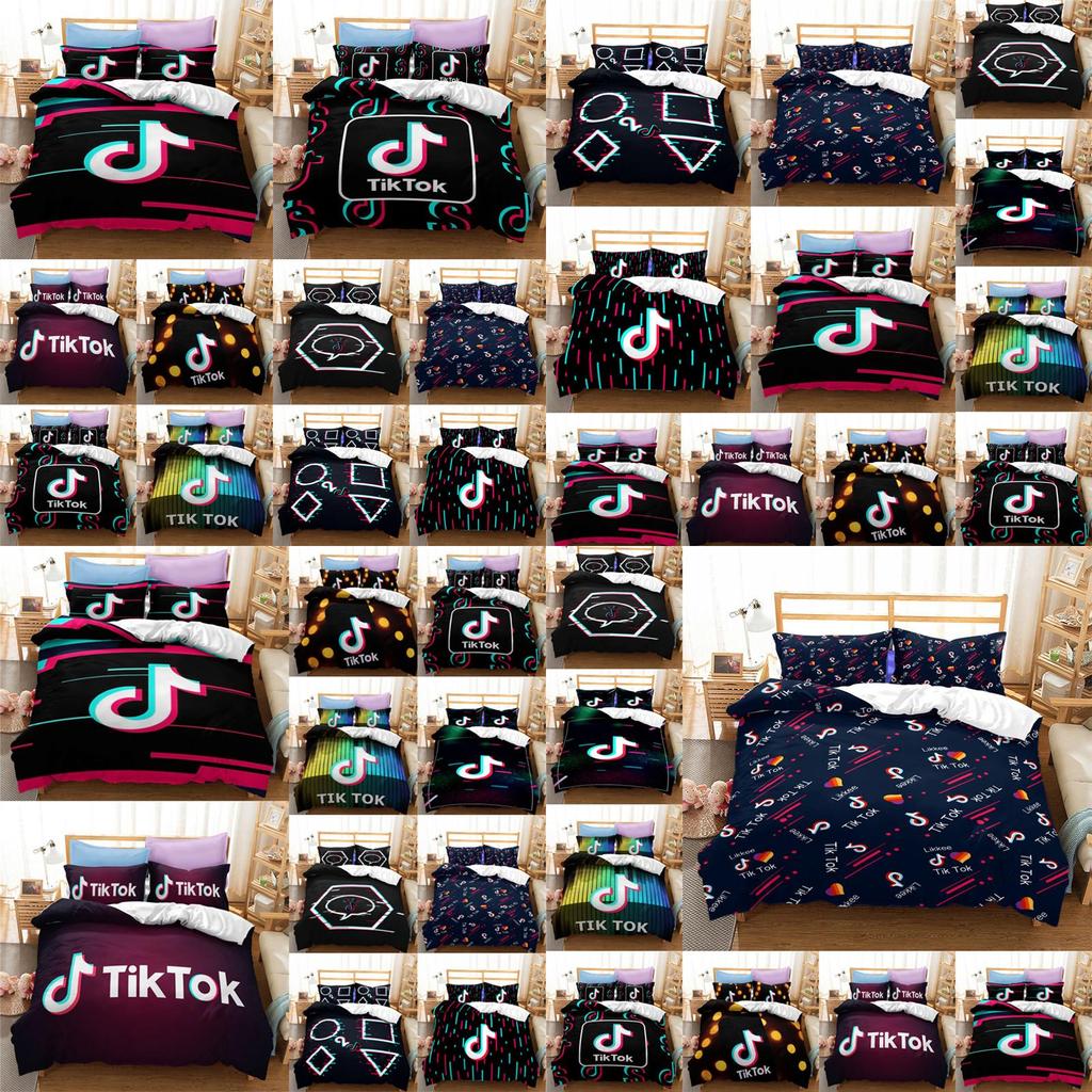Tiktok Pattern 3d Printed Bedding Set For Luxurious Style And Comfort In Eu Sizes
