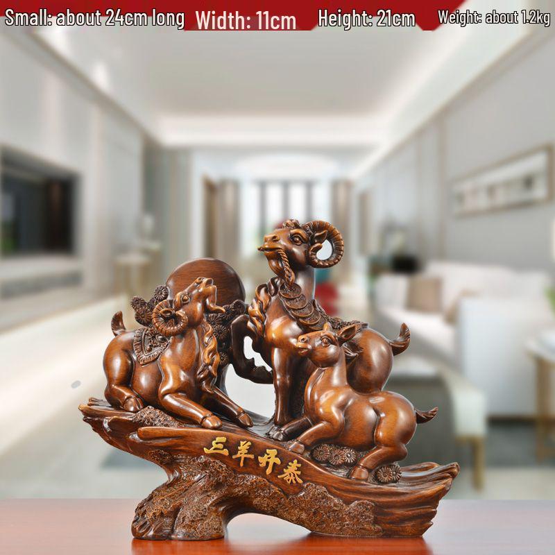 

Prosperity Sheep Ornament for Living Room, Wine Cabinet, or Hallway – Housewarming Gift