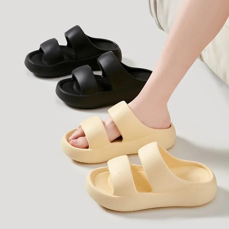 Soft Eva Platform Slippers for Woman Comfy Home Thick Bottom Slides Women 2024 Summer Non Slip Soft  Beach Flip Flops Zapatos