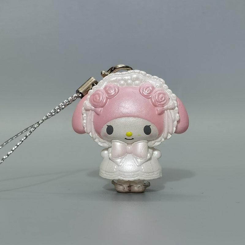 Sanrio Anime 4Cm Keychain Cos Hello Kitty Cat Figure Doll Kawaii Cake Room Decoration Christmas Toy Gifts For Girls Children