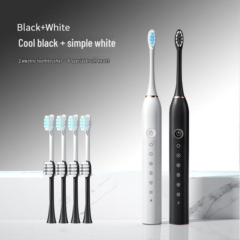 Enhanced Rechargeable Electric Toothbrush: Six-Speed Adult Couple Set with Travel-Friendly Soft Bristle Design