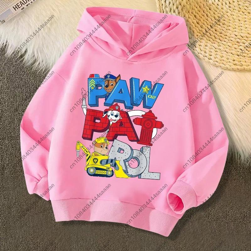 2026 Autumn Winter PAW Patrol On Patrol Casual Print Hoodie for Kids Toddler Boys Girls Casual Pullover Sweatshirt Soft Cozy Top