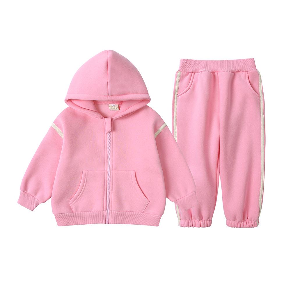 Kids' Long-Sleeve Zip Jacket & Joggers Set - Autumn/Winter Sportswear for Boys & Girls