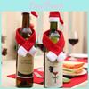 Whimsical Christmas Non Woven Fabric Wine Bottle Cover With Stylish Scarf And Hat Set For Holiday Joy