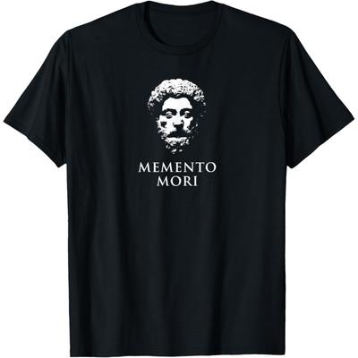 Tričko Memento Mori s hlavou Marka Aurelia