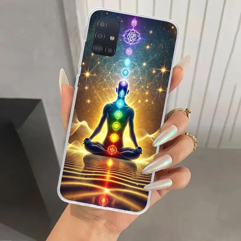 Yoga Chakra Spiritual Energy Universe Phone Case for Samsung Galaxy A52 A32 A22 A12 A02S A50S A30S A10S Note 20 Ultra 10 Plus S1