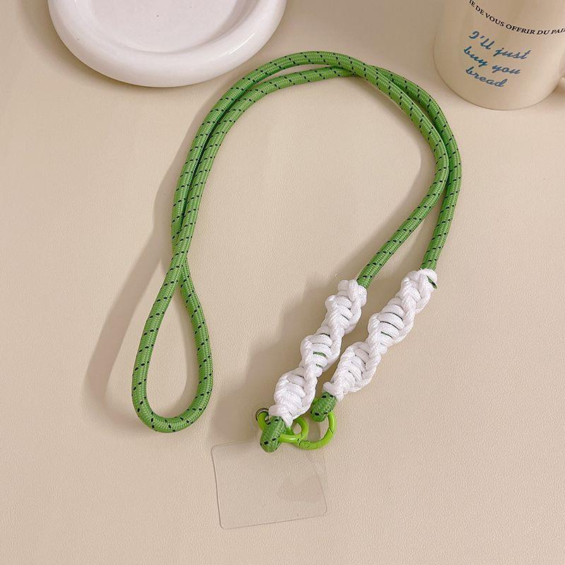 

110cm Cell Phone Lanyard Spiral Design Adjustable Neck Strap with Patch Style N