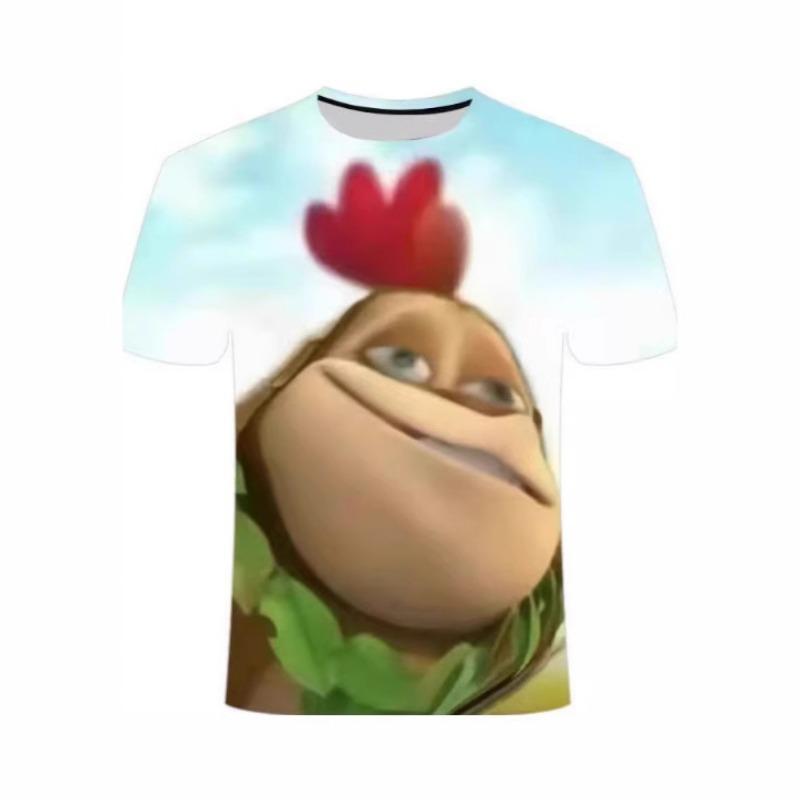 Summer Short Sleeved Funny Cartoon Classic Cartoon 3D Printed Men's Casual Street Casual T-shirt
