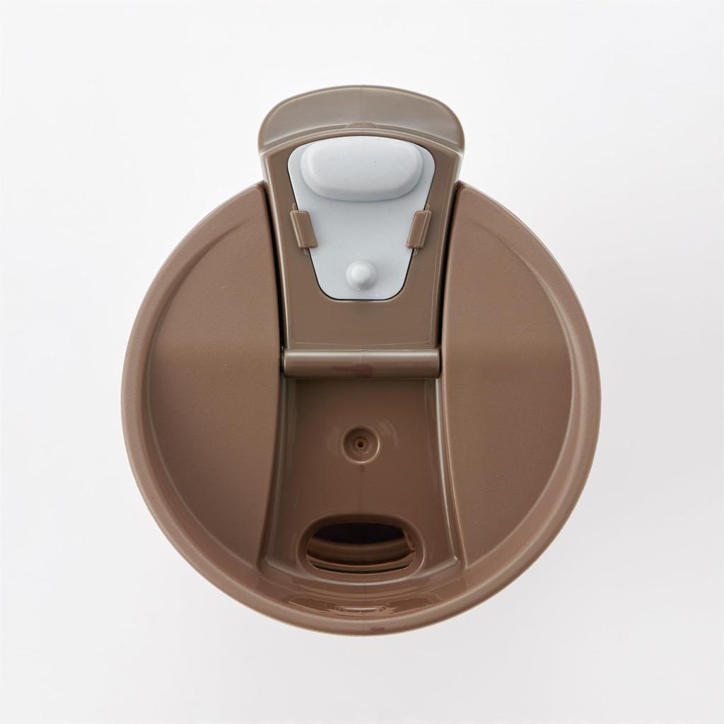 Skater Shaker Tumbler, 420ml, with Flap and Memory Stick, Amber Brown, PTBFS4-A