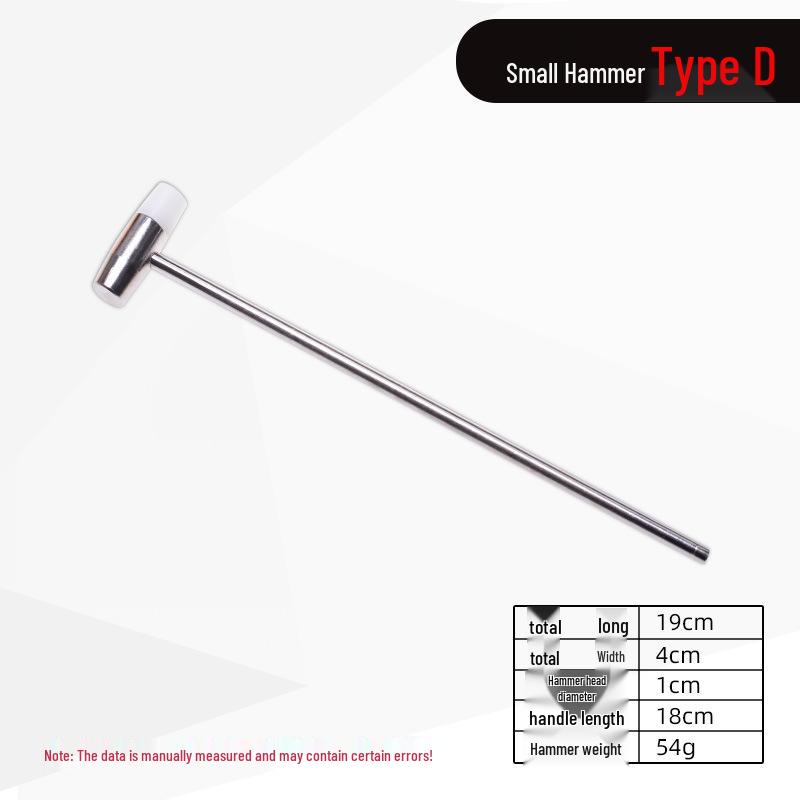 

Mini Household Claw & Tuning Hammer Set - Double-Headed Iron Round Head for Watch Repair