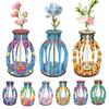 Diamond Painting Flower Vase 5D DIY Diamond,Embroidery,Cross Stitch Tabletop Vase Wood Diamond Painting Art Kits Table Decor