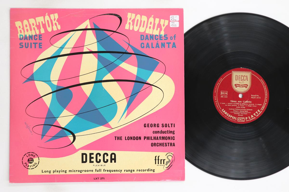 

LP Record GEORG SOLTI, LONDON PHILHARMONIC OR - Bartok Dance Suite / Kodaly Dances LXT2771 DECCA UK Classical Used