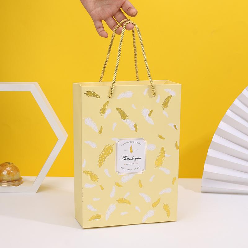 10 Stück Gelbe Feder Heißprägung Verpackungsboxen 6-teilige Verpackungsboxen Geeignet für Verpackungsboxen Heimküchen Verpackungsmaterial