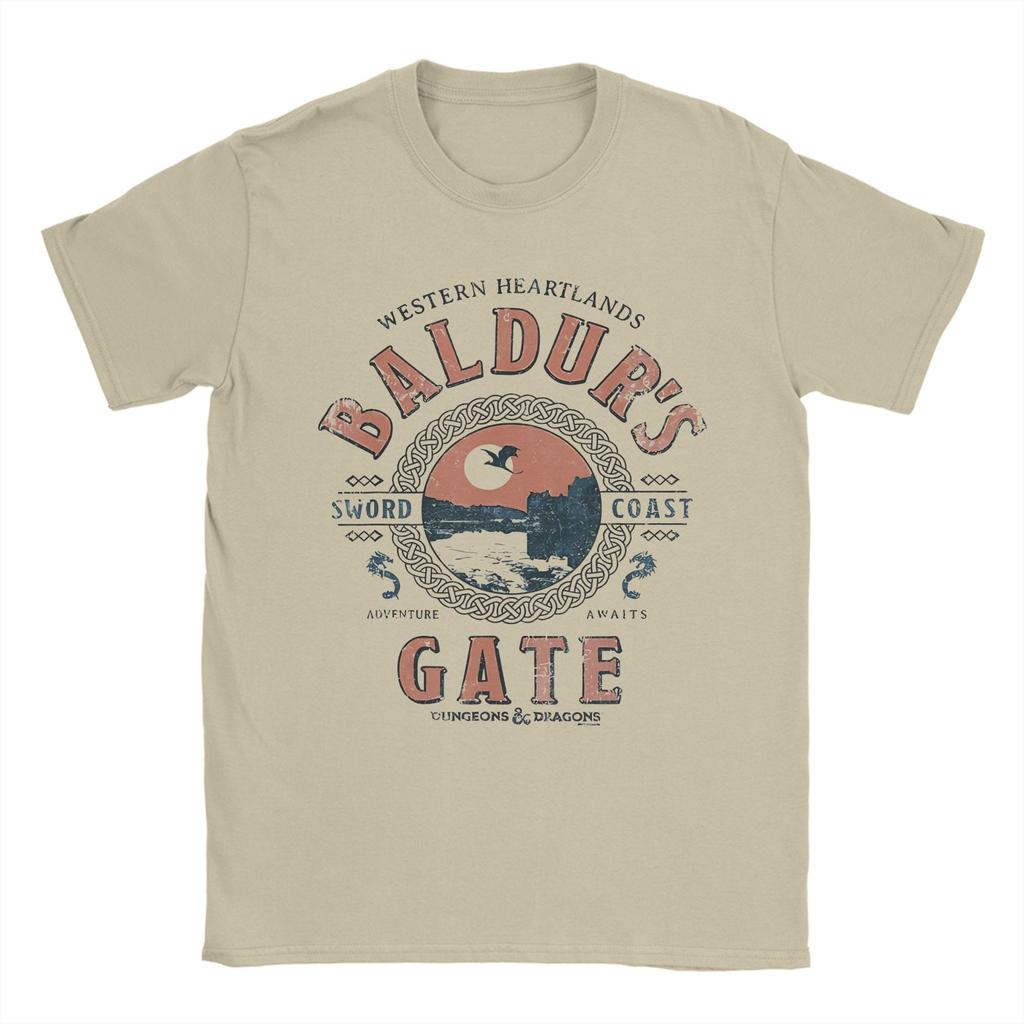 Dungeons  Dragons Baldurs Gate Unisexs T Shirt  Vintage Tees Short Sleeve Round Neck TShirt Pure Cotton New Arrival Clothes
