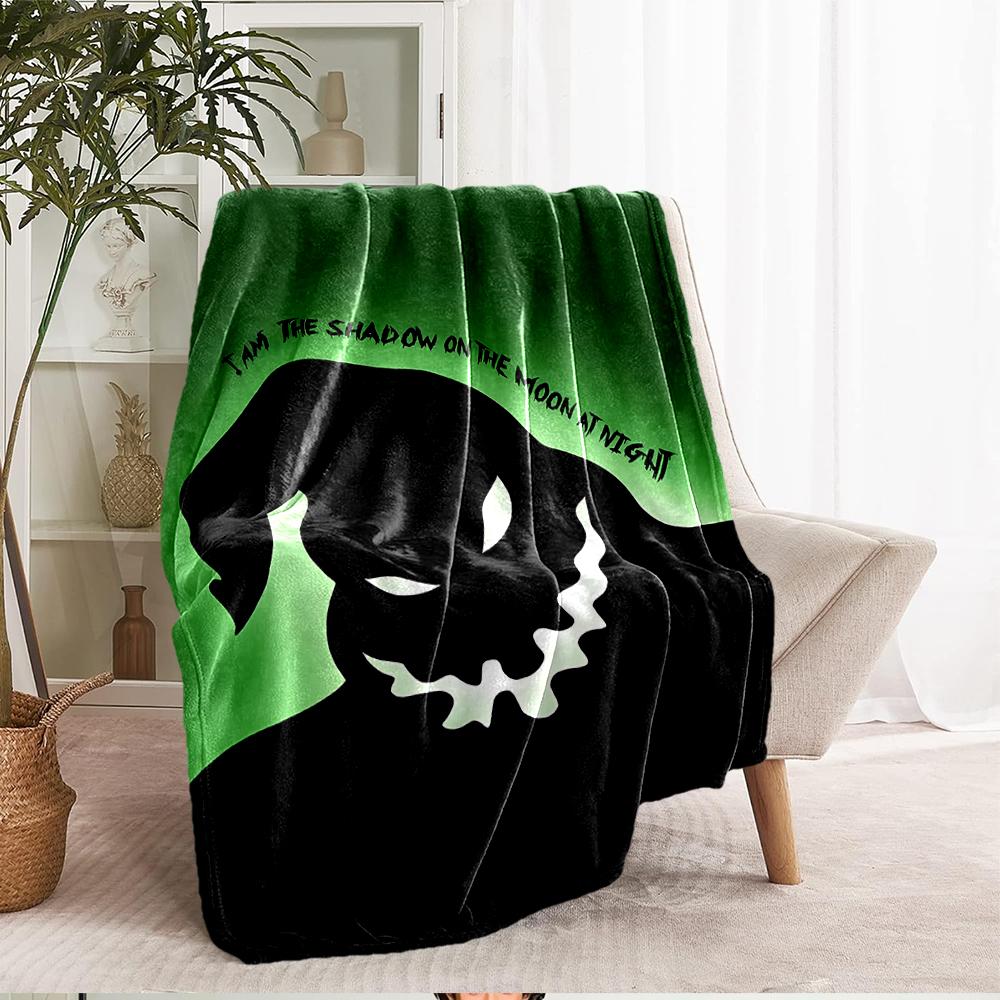 The Nightmare Before Christmas Theme Printed Blanket - Perfect for Couch, Bed, Travel & Outdoor Use | Machine Washable, Cozy & Durable.