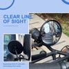 Biqing 2pcs Truck Auxiliary Mirror Round,5.7" HD Glass Convex Wide Angle Truck Under Mirror Adjustable Truck Undermirror Universal Black