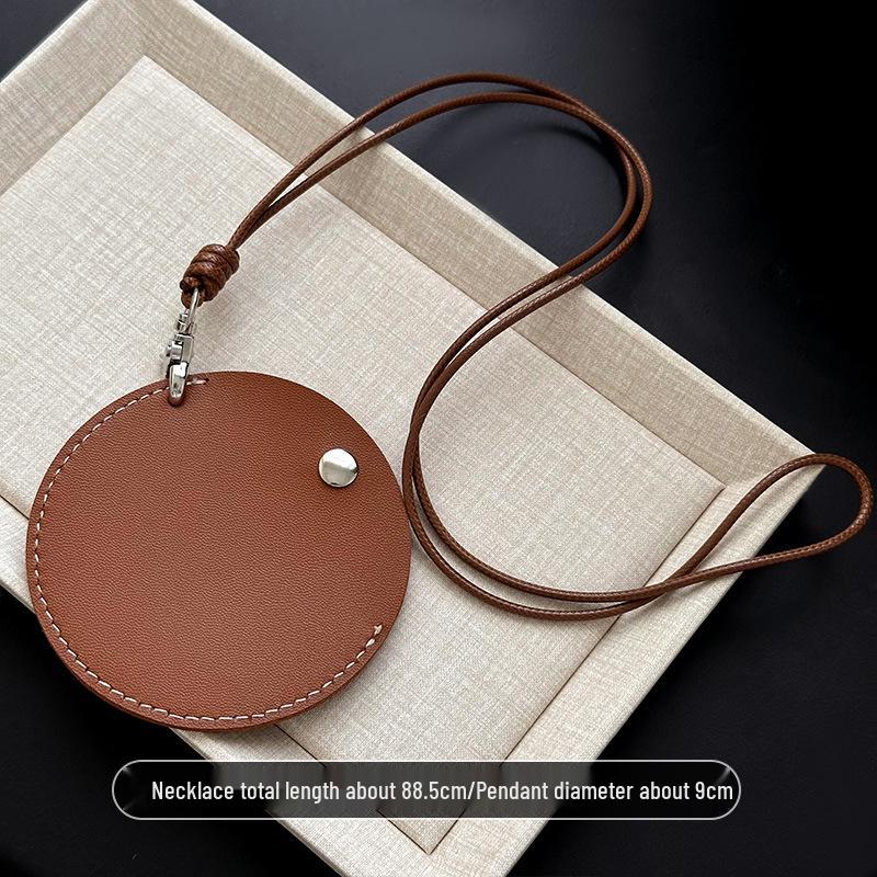 Damen Kunstleder Nackentasche Halskette für Kopfhörer & Brillen mit Schlüsselbein-Kette