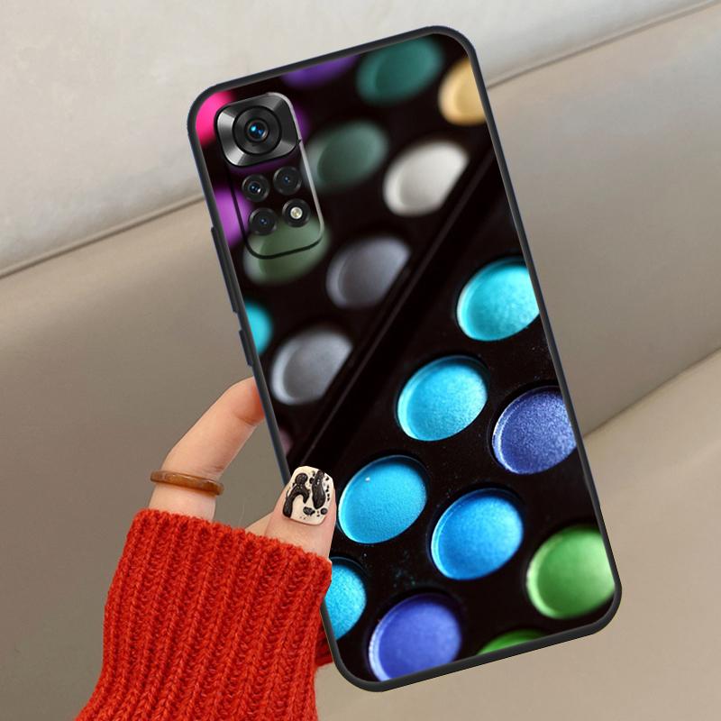 Makeup Eyeshadow Palette Case For Xiaomi Redmi Note 14 13 12 10 11 15 Pro Plus Cover For Redmi 15 15C 13C 10C 12C 14C