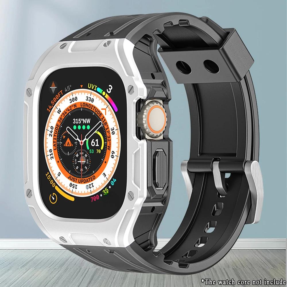 

Case+Strap for Apple Watch Band Ultra 3 49mm Modification Kit TPU Case Sport Rubber Strap for Iwatch Series Ultra 49mm Bracelet For Ultra 2 1 49mm