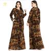 Plus Size Women's New Long Sleeved Printed Dress