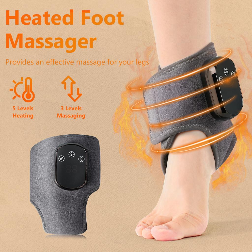 Electric foot and hand massager can vibrate and heat the ankles and ankles, and the bracket joints are portable, which can relax
