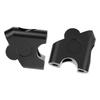 Adattatore per montaggio con spostamento posteriore del morsetto del manubrio del riser del manubrio universale per moto da 22 mm (Nero)