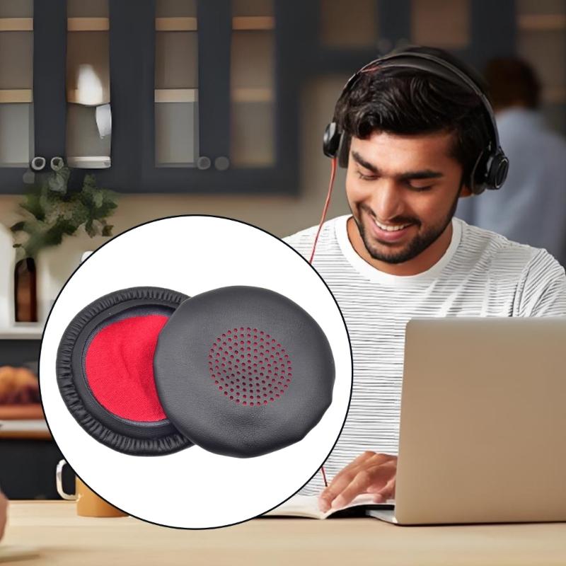Soft Protein Leather Earphone Cushions with Sponge Padding Breathable Foam Ear Cushions Pair for BlackWire 7225 5200