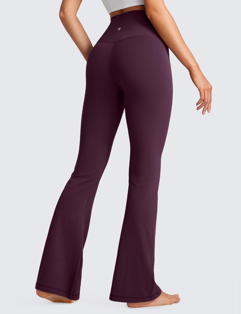 CRZ YOGA Flared Yoga Soft and Plus Deep Size M Leggings, V-Waist, Stretch, Fitness, Size, 31"/78cm Inseam, Butterluxe, Purple,