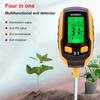 Tester del suolo 4 in 1 Rilevatore di umidità del suolo multifunzionale Misuratore di pH Misuratore di umidità della temperatura