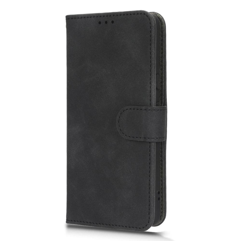 For Google Pixel 7a Skin-Touch Feeling PU Leather Flip Wallet Case Full Protection Anti-Wear Cell Phone Cover Stand