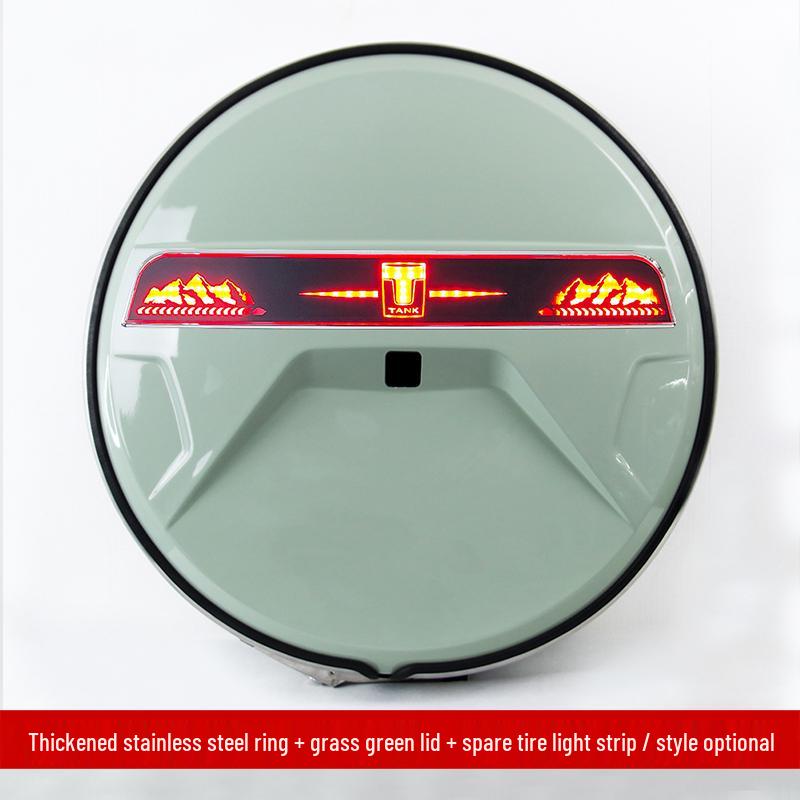 Tank 300 G-Class Style Stainless Steel Spare Tire Light Cover for Modification Upgrade