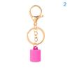 1Pcs Practical Silicone Keychain Cap Accessories Portable Durable Holder Keyring Compatible For Lipgloss Storage And Balm Cap