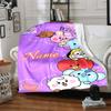 Custom Name Unicorn Fantasy Adventure blanket for Couch & Bed, Plush Cozy Fuzzy Blanket Super Soft & Warm Blankets for Fall and Winter. 0908209