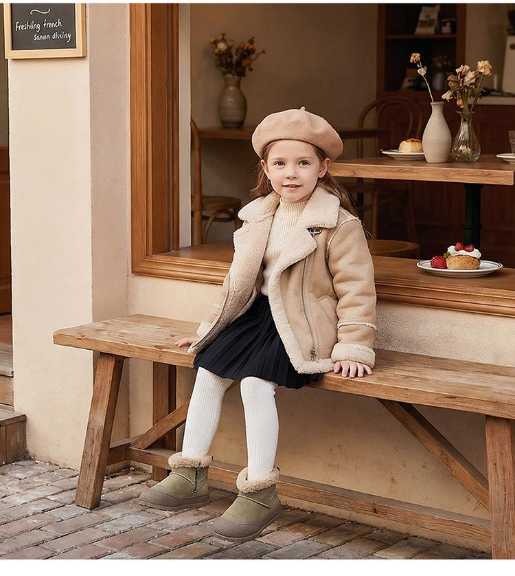 2025 Winter Baby Versatile Snow Boots: Warm Velvet-Lined, Mid-Calf Round Toe, Flat Sole