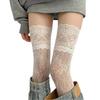 Y2K Women's Sexy Lace Floral Fishnet Stockings Costumes JK Lolita Thigh High Socks Lace Trim Mesh Breathable Over Knee Stockings
