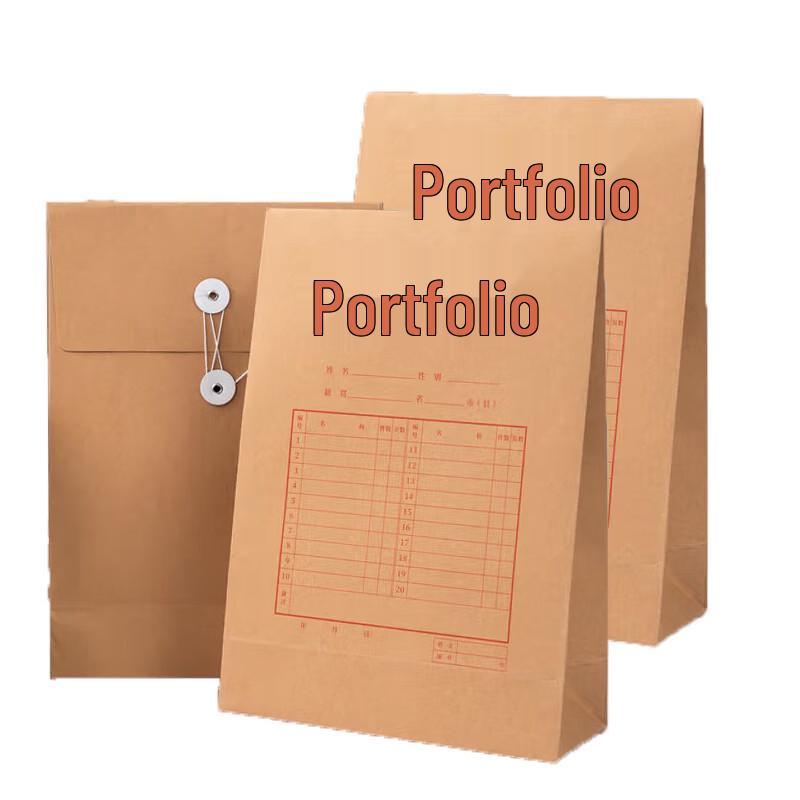 Deli 8387 A4 Kraft Paper String-Tie File Bag