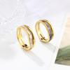 European-American Double-layer Wavy 14K Gold Mother-of-Pearl and Abalone Shell Ring for Women