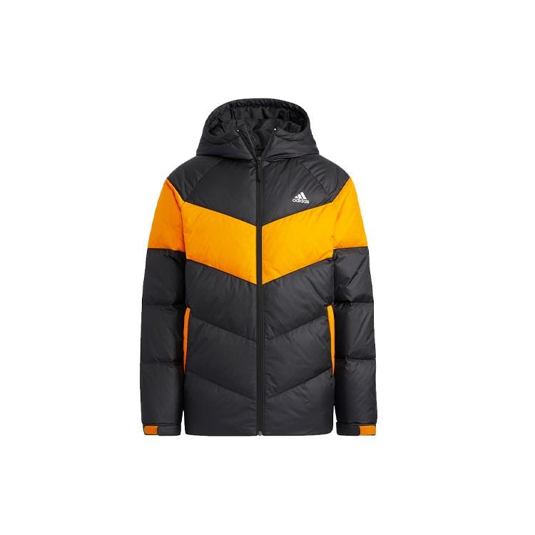 Men s adidas Hooded Zipper Black Down Jacket H20786 M