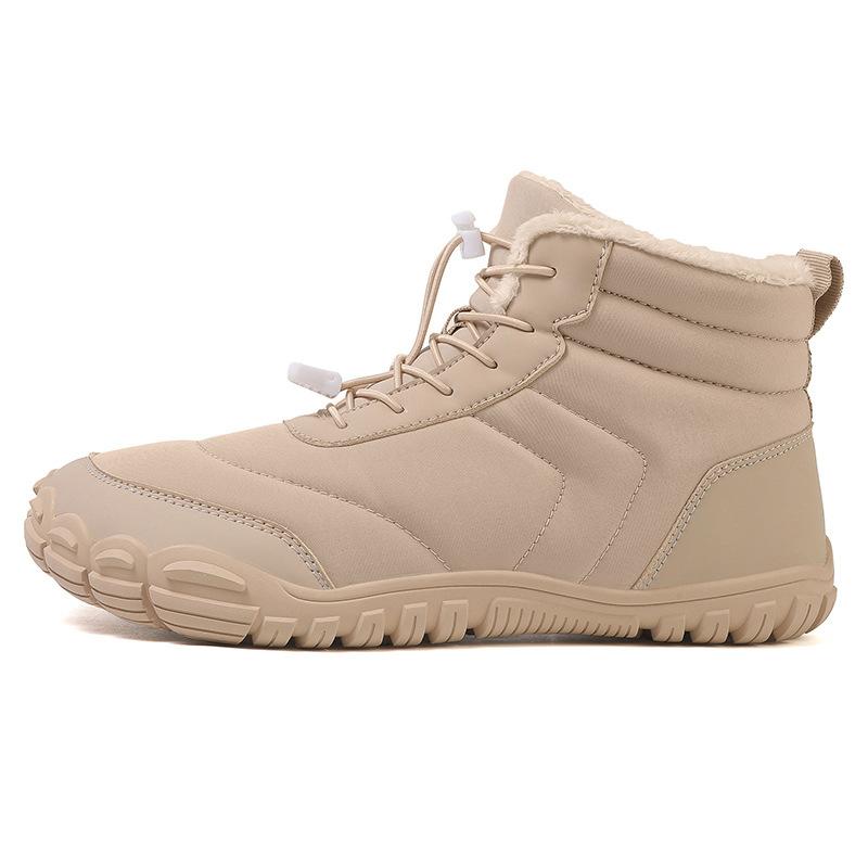 Winter Outdoor Waterproof Cotton Shoes, Piled and Thickened Warm Mountaineering Snow Boots, Non-slip and Wear-resistant Medium Cotton Boots